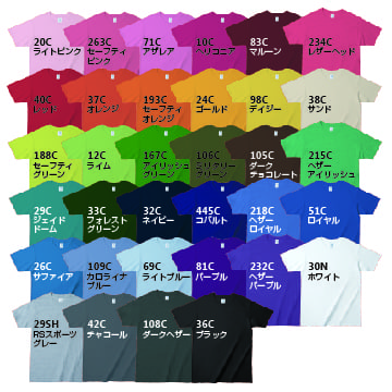 コットンTシャツ / ジャパンフィットTシャツ(メンズ/カラー) ビッグサイズ / バックプリント