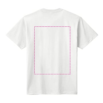 コットンTシャツ / ヘビーウェイトTシャツ(白) ビッグサイズ / バックプリント