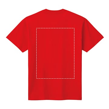 コットンTシャツ / ヘビーウェイトTシャツ(カラー) キッズサイズ / 胸ワンポイント＆バックプリント