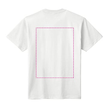 コットンTシャツ / ヘビーウェイトTシャツ(白) キッズサイズ / バックプリント