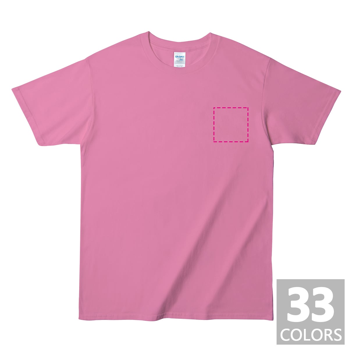 コットンTシャツ / ジャパンフィットTシャツ(メンズ/カラー) レギュラーサイズ / 胸ワンポイントプリント
