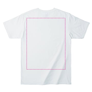 コットンTシャツ / ジャパンフィットTシャツ(メンズ/白) レギュラーサイズ / 胸ワンポイント＆バックプリント