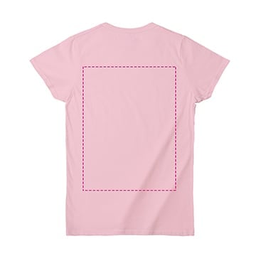 コットンTシャツ / ジャパンフィットTシャツ(レディス/カラー) レギュラーサイズ / フロント＆バックプリント