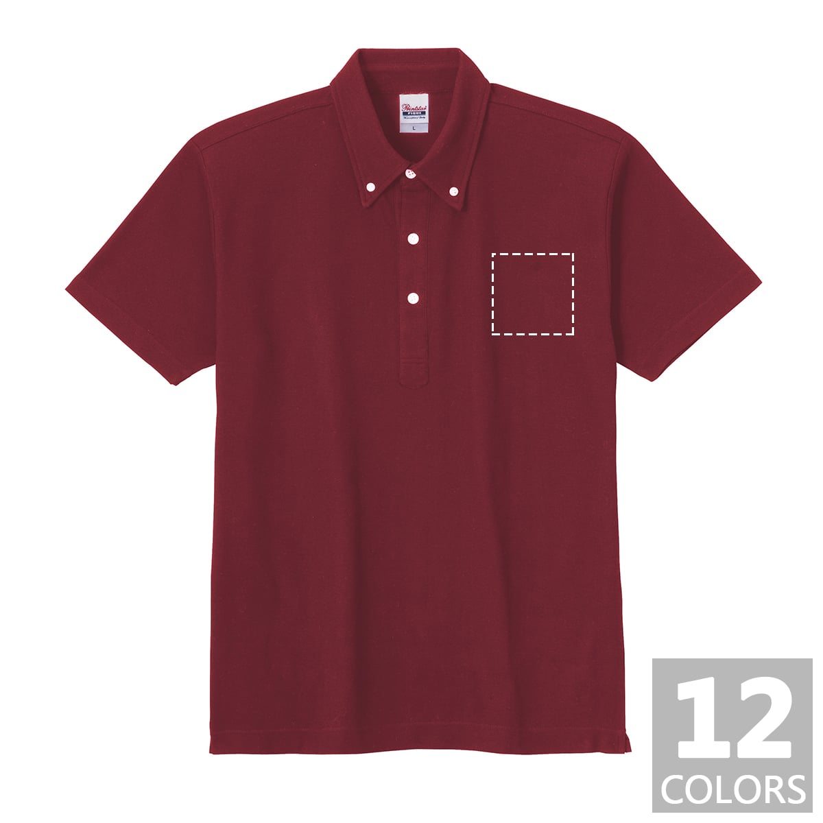 ポロシャツ / スタンダードB/Dポロシャツ(胸ポケットなし) レギュラーサイズ / 胸ワンポイントプリント
