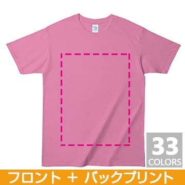 コットンTシャツ ジャパンフィットTシャツ(メンズ/カラー) ビッグサイズ フロント＆バックプリント