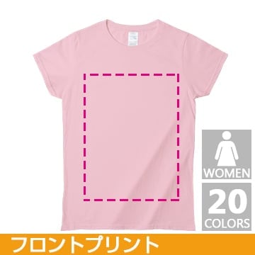 コットンTシャツ ジャパンフィットTシャツ(レディス/カラー) レギュラーサイズ フロントプリント